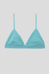 BASERANGE Mississippi Bra Narrow Collection Bamboo Fiber Bamboo Cotton Soft Underwear France BAS-BRMI-BL-SP25-LSS Turquoise